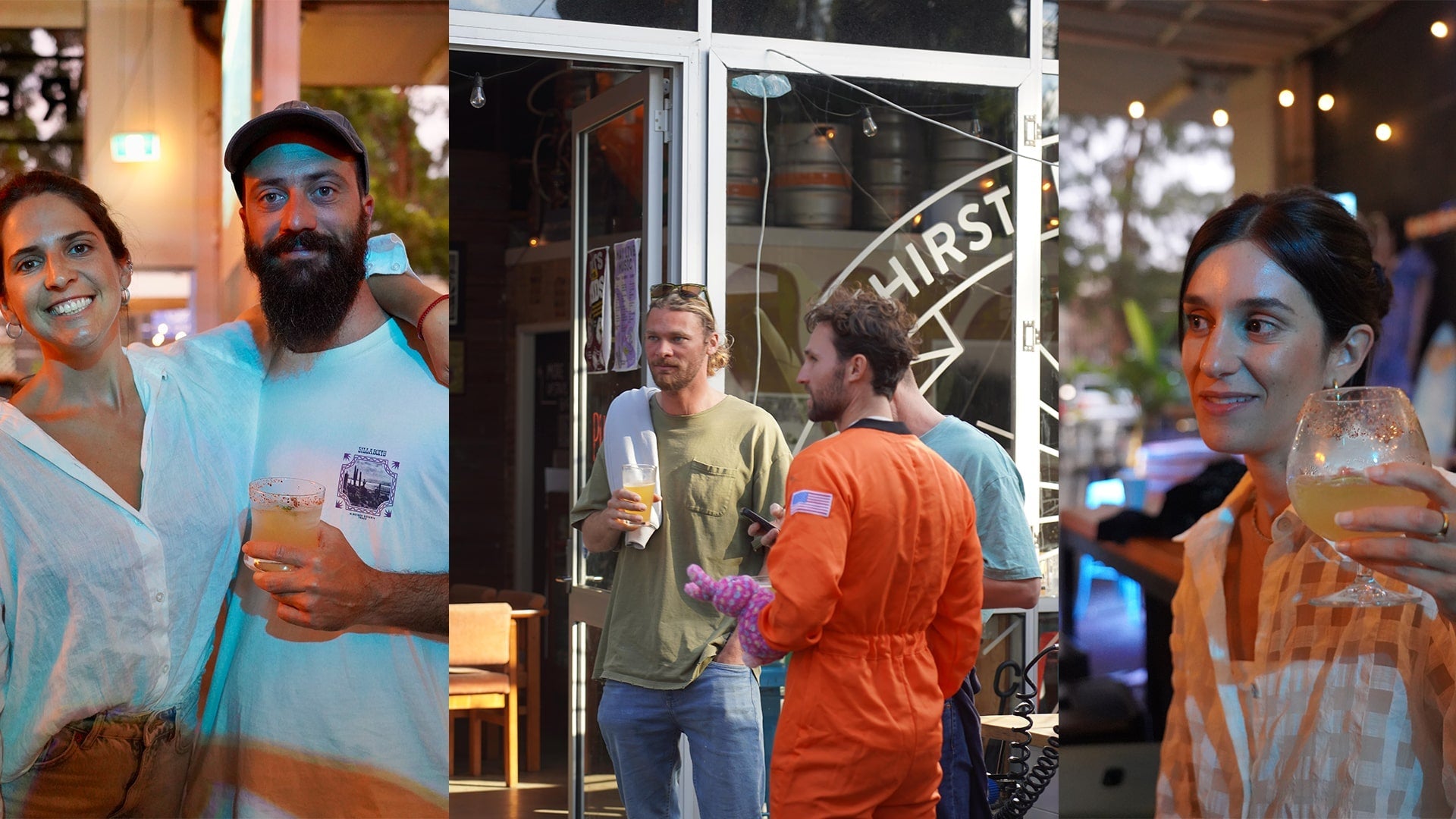 People enjoying Muchacha Brewing Co margaritas at 7th Day Brewery in Brookvale during a lively taproom event.