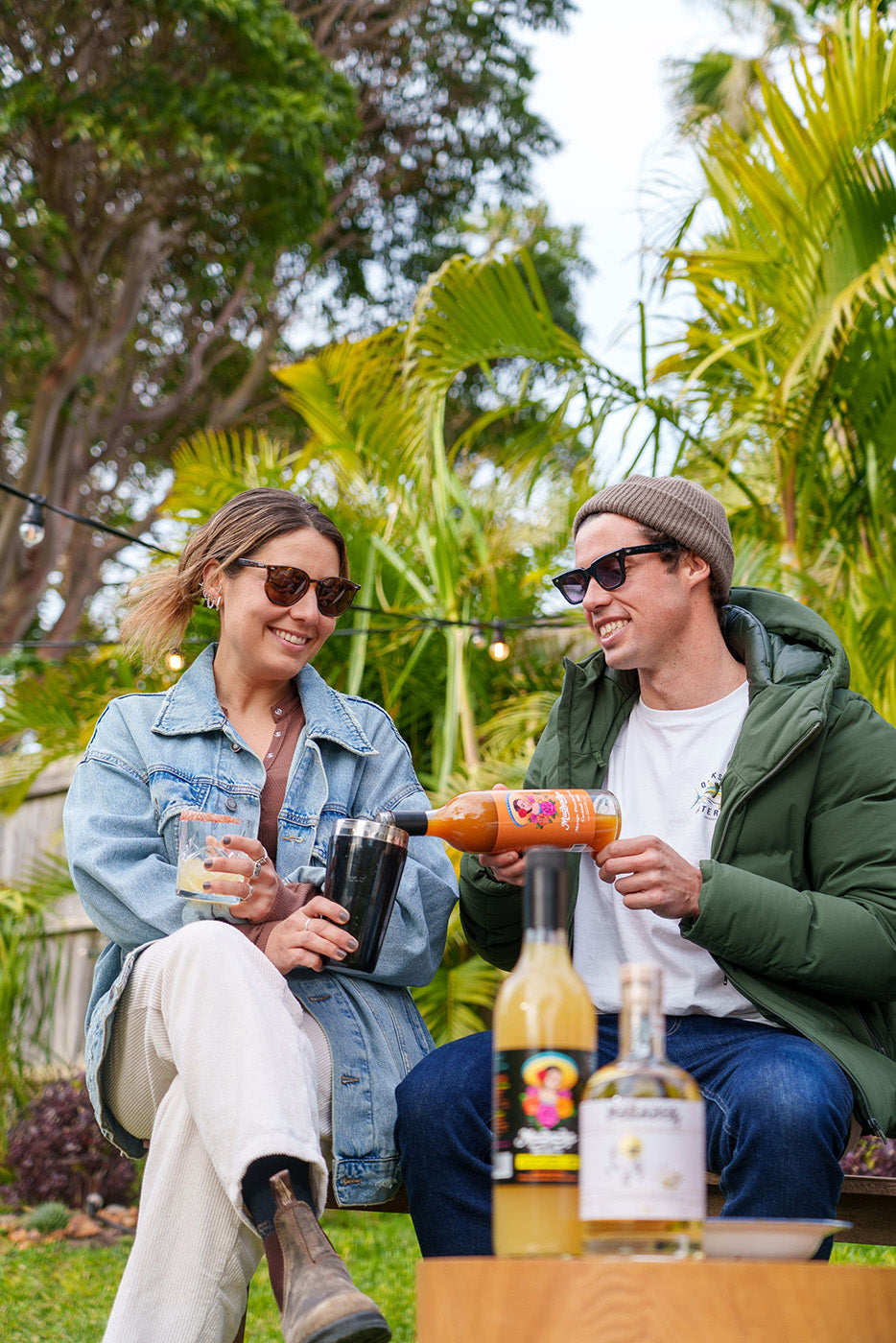Friends serving margies